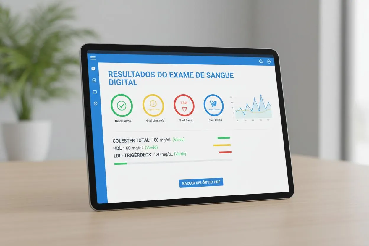 Resultado de exames no sistema